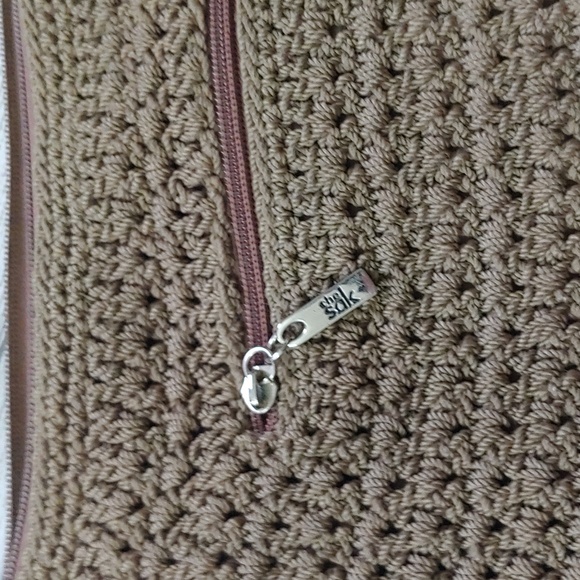 The Sak Tan Crochet Satchel with Mulitple Pockets - Picture 2 of 7